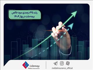 رشد ۴۵ درصدی سود خالص بیمه ملت در بهار ۱۴۰۴