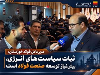 ثبات سیاست‌های انرژی، پیش‌نیاز توسعه صنعت فولاد است